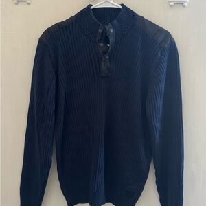 Guess Men's Dark Blue Crewneck Sweater